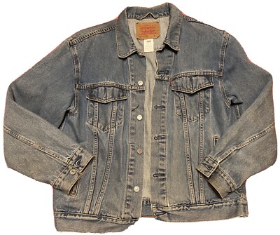 VINTAGE LEVIS Mens Jacket Relaxed Trucker Denim Jean Jacket USA