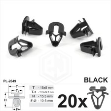 20 x Plastic Trim Clips Interior Fascia Panels doors linings pillar Fits Volvo