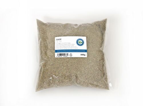 Salvia essiccata tritata 500 g - selezionata per la migliore qualità - qualità alimentare premium - Foto 1 di 5