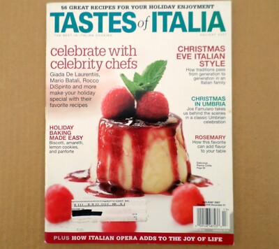 Tastes of Italia Magazine Holiday 2007 Biscotti Amaretti Giada De Laurentiis