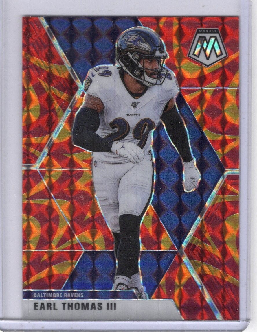 2020 Panini Mosaic Orange Reactive #25 Earl Thomas Baltimore