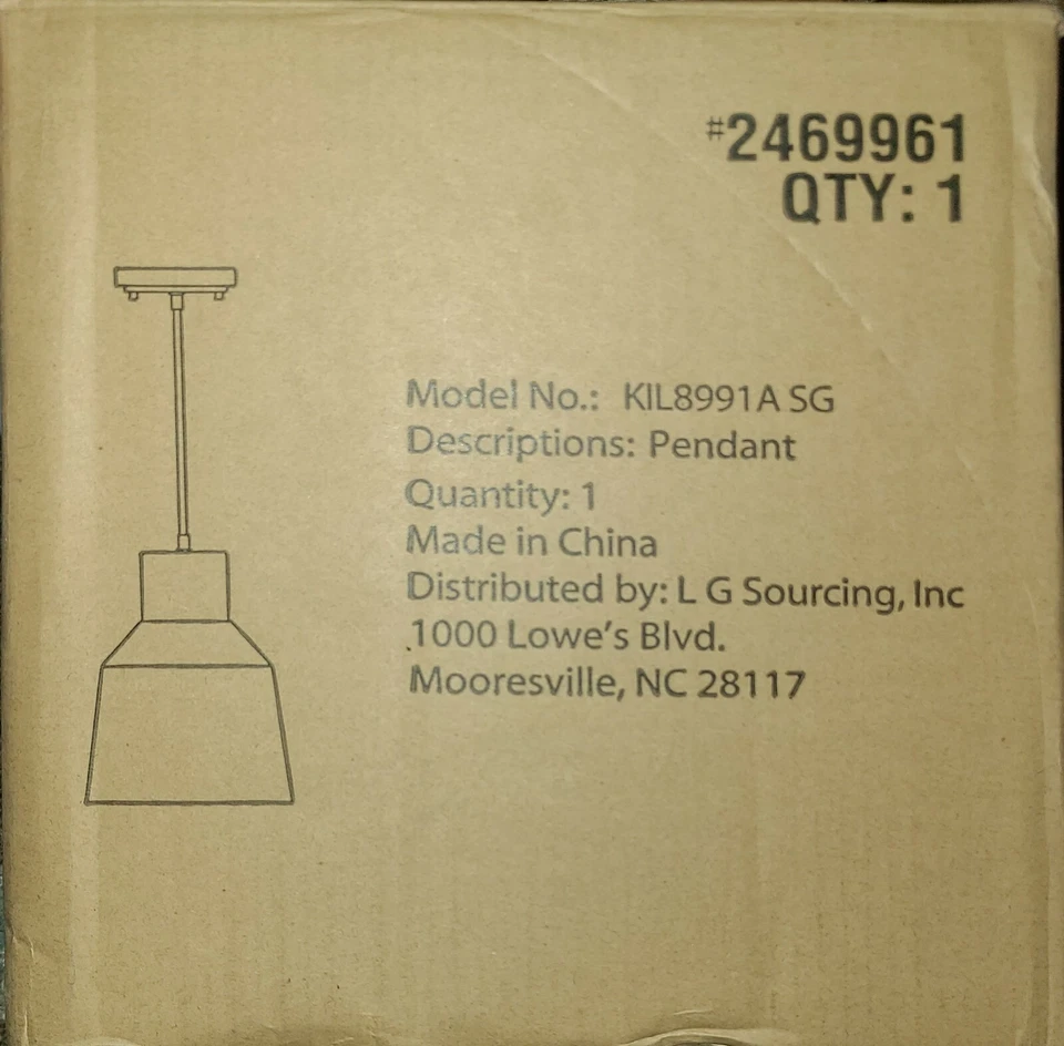 Mini colgante de vidrio transparente de transición de oro cepillado Allen + Roth Mackenzie Foto 2 de 3