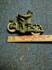 Vintage Cast Iron Motorcycle Rider