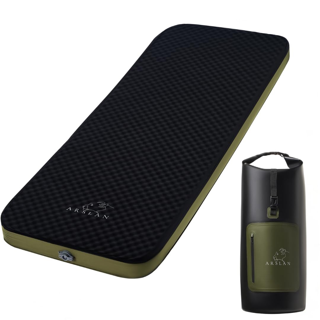 Self-Inflating Sleeping Pad 4" Memory Foam – Camping Mattress with Backpack |...