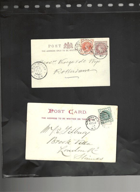GREAT BRITAIN-CLASSIC EARLY CARDS-LOT OF 8-CANCELS!!-FINE-VF-#126
