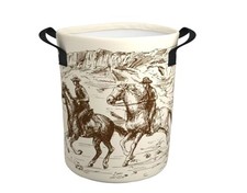 Laundry Basket Gifts for Boys, Boys' Room Decor 17.7x13.7Inches Western Cowboy