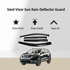 Window Visor Sun Rain Guard Deflector Fits Nissan Rogue 2008-2013