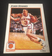 JOHN STARKS ROOKIE CARD 1991-1992 NBA HOOPS ROOKIE CARD #406 NEW YORK KNICKS RC. rookie card picture