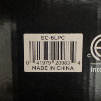 Eurochef 6L Electric Pressure Cooker EC-6LPC Silver Black Pot Lid Cup