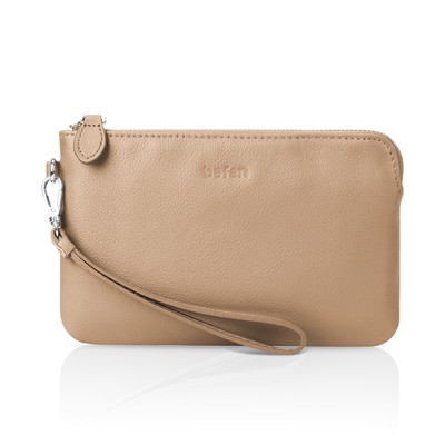 Women's Genuine Leather Wristlet Clutch Purse Ladies Slim Corner Zip Wallets,...