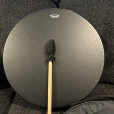 Remo Bahia Bass Buffalo Drum - 16" - Black Earth w/ Roosbeck Case - EXCELLENT 