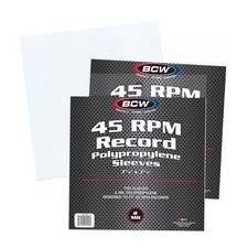 BCW 45 RPM Record Sleeves - 200 Count Fits Standard 7 Inch Single 45s Snug-F