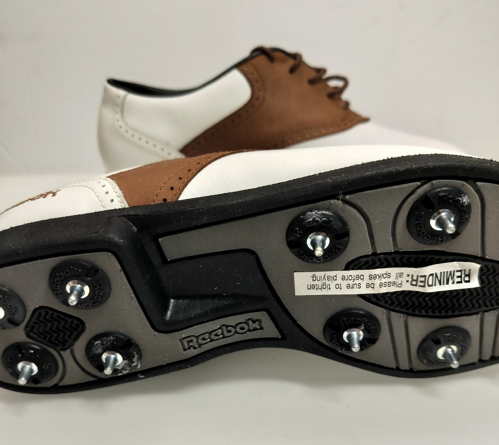 Reebok Leather Golf Shoes RA501WSI Womens Size USA 8 Pre-owned  thumbnail 10