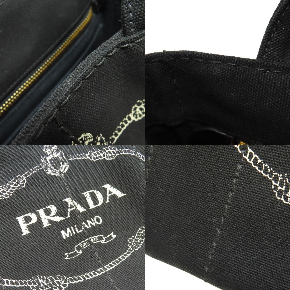 PRADA Canapa Mini 2WAY Handbag Canvas Ladies Used from japan thumbnail 7