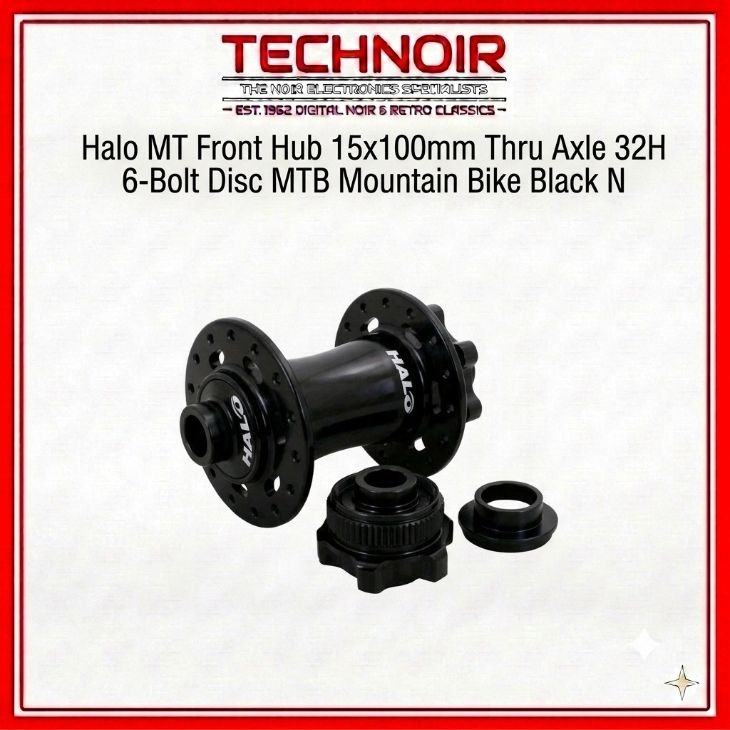 Mozzo anteriore Halo MT 15x100mm asse passante 32H disco 6 bulloni mtb mountain bike nero N