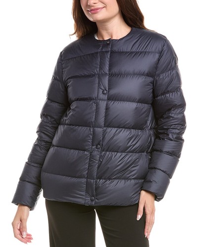 Moncler Quilted Down Jacket Women's Blue 1 - Picture 3 of 5