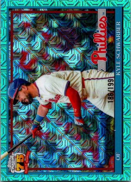 2026 Topps Series 2 Kyle Schwarber Aqua Mojo Refractor /199 #91C2-11