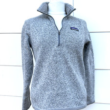 Patagonia Better Sweater 1/4 Zip Fleece Pullover Gray Knit Women's Size Small S