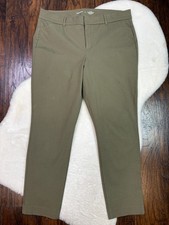Old Navy Pixie Pants 14 Olive Green High-Rise Skinny Stretch Cotton Twill Women