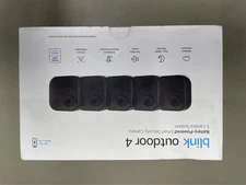 Outdoor 4 (4th Gen) Wireless Outdoor Smart Home Security Camera System with 5 Ca