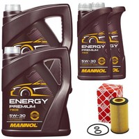MotoröL Set Mannol Energy Premium 5W-30 12 Liter + ÖLfilter FüR Mercedes B907