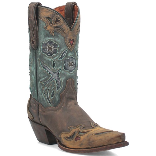 Bottes De Cowboy Vintage Dan Post En Cuir Lézard Marron - Taille 10 US (homme) - Fabriquées Aux USA