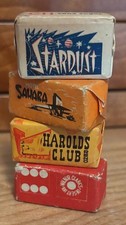4 Vintage Las Vegas Nevada Casino Hotel Sugar Cubes
