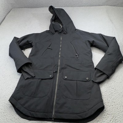 Burton Jacket Women Medium Black Parka Insulated Full Zip Prowess Snowboard Snow