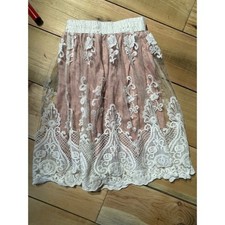 Altar'd State Women's Lace mesh skirt. Nude underlay. Gorgeous. Women's XS