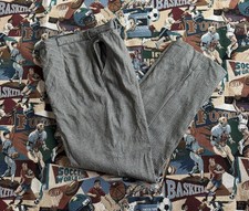 VTG Giorgio Sant'Angelo Black Beige Houndstooth Wool Pleated Pants Women  s Sz 14