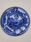  Rowland & Marsellus Flow Blue 10" Cabinet Plate Landing of Hendrick Hudson — photo 2