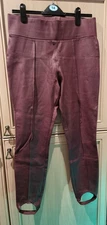 Next faux leather snake skin print stretch leggings jeggings Burgundy Size 14L