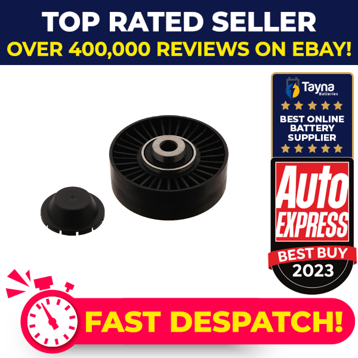 Aux Belt Idler Pulley fits FIAT BRAVO 1.9D 96 to 01 Guide Deflection 46454419