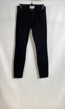 Current/Elliott Women's Jet Black The Stiletto Skinny Jeans Made in USA Sz 27