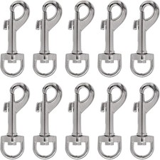 20pcs Snap Hooks for Dog Leash Collar Linking, Heavy Duty Swivel Clasp Eye Bo...