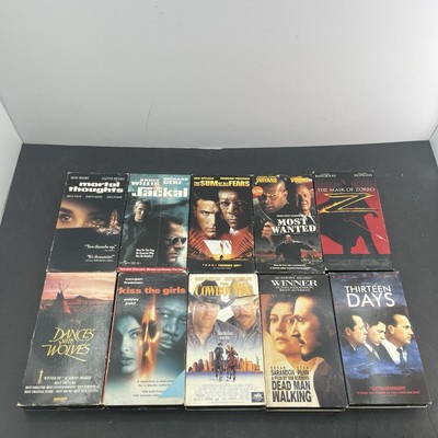 Lot Of 10 Action, Drama VHS Tapes Assortment