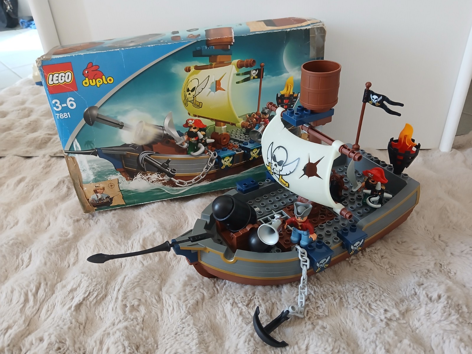 LEGO Duplo Pirate Ship 7881 ⚠️SUPER RARE ⚠️ 💯% Completo with Box