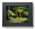 R Stevens Forest Landscape Original Acrylic Painting 9x12 Woodland Path