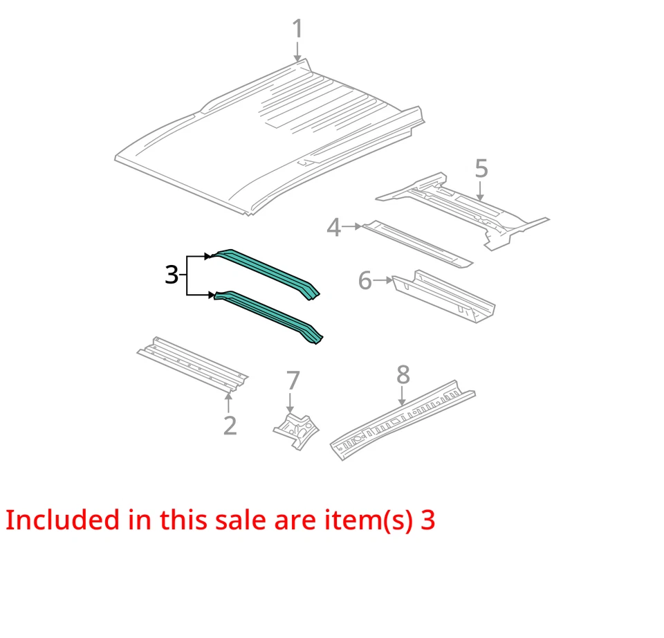 SE ADAPTA A 2004-2005 GMC ENVIY XUV ARCO ASM RF PNL #1 88980222 - NUEVO FABRICANTE DE EQUIPOS ORIGINALES 88980222 Foto 2 de 3