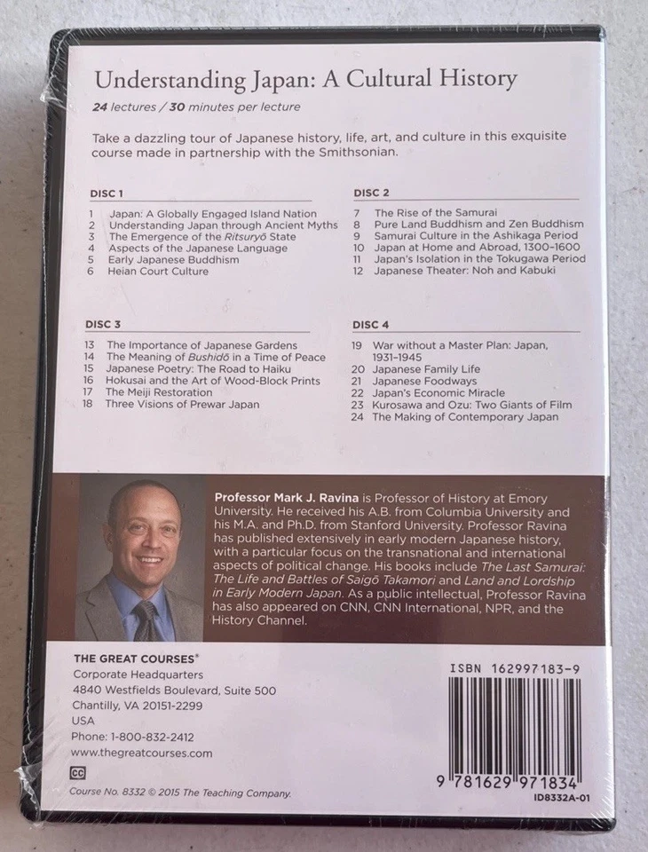 Great Courses Understanding Japan: A Cultural History 4 DVDs + Guidebook New Foto 2 de 4