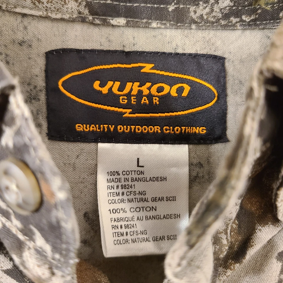 Yukon Gear Caza Camuflaje Manga Larga Abotonada L Foto 3 de 4