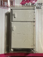 NIP Vintage Pick Ups Dollhouse Furniture Wooden Fridge Refrigerator White NEW
