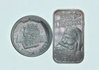 Lot 2 1 Oz Silver Rounds The Right To Trial By Jury - Christmas Greetings *096