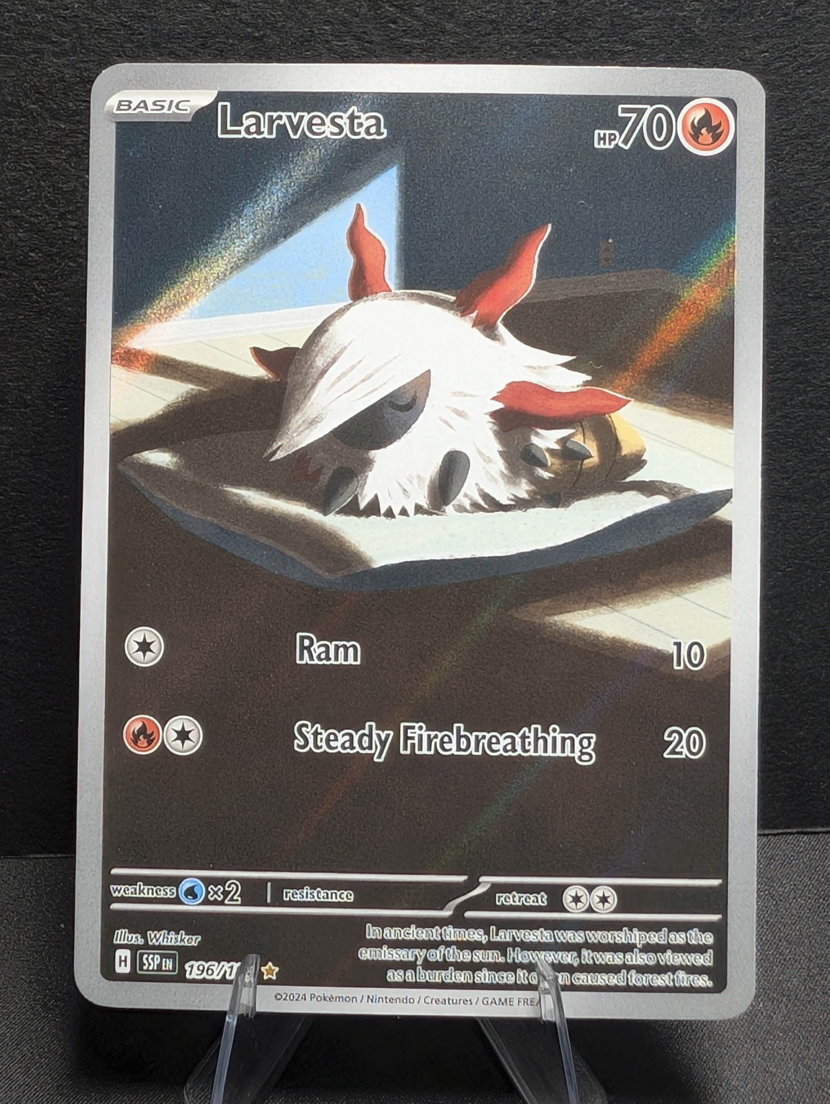 Larvesta 196/191 IR Surging Sparks Secret Rare Pokemon TCG Near Mint