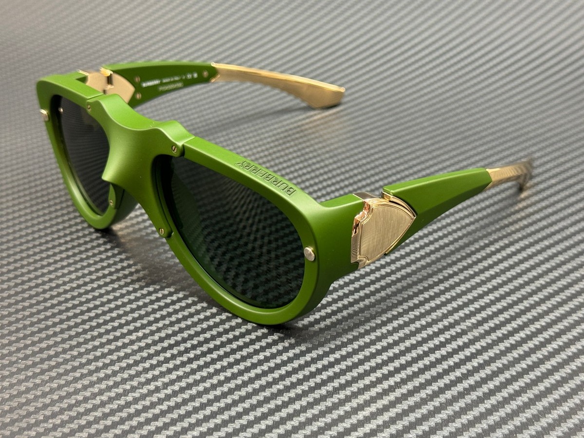 BURBERRY BE4433U 413871 Rubber Green Dark Unisex 57 mm Sunglasses