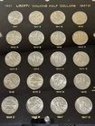 1941 - 1947 D Walking Liberty Half Dollar Short Set AU/BU Capital Holder Silver