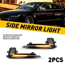 2x Dynamic LED Wing Mirror Indicator Turn Signal Light For Audi A3 8P A4 B8 A5