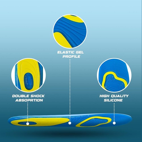Gel Insoles Pain Relief Arch Support Shoe Inserts Orthotic Plantar Fasciitis - Picture 5 of 6