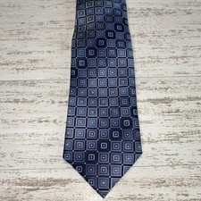 Bespoke Classic Fit Blue Geometric Necktie NWT Polyester