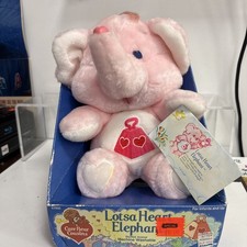 Vintage 1985 Kenner Care Bear Cousins Plush 13" Lotsa Heart Elephant NIB